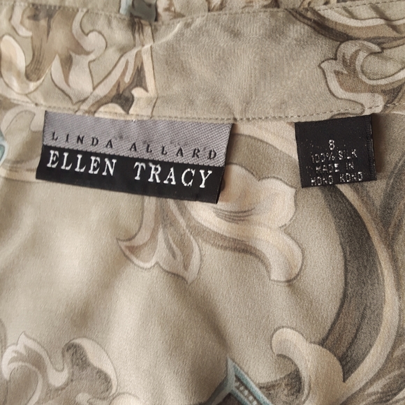 ELLEN TRACY LINDA ALLARD 100% SILK ROYAL CREST PRINT - Picture 8 of 8